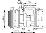 Nrf 32449 - Compressore Aria Condizionata Oe 0K55261450B Per Carnival I (Up), Carnival Ii (Gq)
