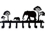 Inf Ganci Decorativi Elefante In Ferro - Set Da Due, Porta Chiavi E Asciugamani