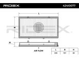 Ridex 424I0077 - Oe 91160128 Innenraumfilter FüR Primastar (X83), Movano (X70), Vivaro (J7), Vivaro (F7), Vivaro A (E7), Vivaro A (X83), Trafic Ii (Jl), Trafic Ii (Fl), Trafic Ii (El)