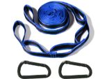 Inf 2 Pezzi Cinghie Amaca Da Campeggio Portatili Multiloop Blu E Nere