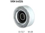 Skf Vkm 64026 - Oe ZJ01 15 940 Puleggia Folle, Cinghia A V Per 3 (Bm, Bn), 3 (Bl), 3 (Bk), 2 (De, Dh)