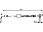 Bosch 1 987 481 687 - Tubo Freno Oe 4806 N1 Per C4 I (Lc), C4 Ii (Nc), DS4, DS4 (Nx), 308 Cc (4B), 308 I