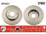 Trw DF4221 - Disco Freno Oe SDB000080 Per Freelander (L314)