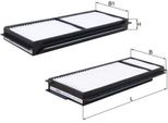 Mahle La 346/S - Filtro Aria Abitacolo Oe B32L61J6X Per 5 (Cw), 5 (CR19), 3 (Bk)