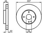 Bosch 0 986 478 638 - Oe BB7E 33 25XA Disco Freno Per 323 (Ba), MX-3 (Ec)