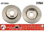 Trw DF3089 - Disco Freno Oe B461 33 25XD Per 323 (Bj), 323 (Ba), Demio (Dw)