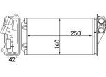 Mahle Ah 245 000S - Oe 6448K9 Scambiatore Di Calore, Riscaldatore Per C2 (Jm), C2 Enterprise (Jg), C3 I (Fc, Fn), C3 Ii (Sc), C3 Pluriel (Hb), 1007 (Km)