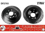 Trw DF2703 - Disco Freno Oe BB4C 26 251C Per MX-3 (Ec), MX-5 I (Na), MX-5 Ii (Nb)