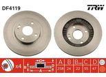 Trw DF4119 - Oe B27Z33251L1 Disco Freno Per 323 (Bj), 323 (Ba)