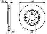 Bosch 0 986 478 834 - Oe 4246 G1 Disco Freno Per Xsara, Zx (N2), 405 Ii