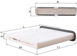 Mahle La 1361 - Filtro Aria Abitacolo Oe D09W6 1J6X9A Per 2 (Dj, Dl), 3 (Bp), Glc, CX-3 (Dk), CX-30 (Dm)