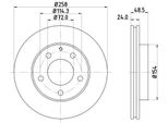 Hella 8DD 355 103-221 - Oe 3395510 Disco Freno Per MX-6 (Gd), MX-6 (Ge), Premacy (Cp), Xedos 6 (Ca)