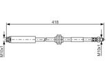 Bosch 1 987 481 058 - Tubo Freno Oe C236 43 980A Per 5 (Cw), 5 (CR19), V50 (545), S40 Ii (544)
