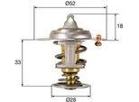 Mahle Tx 327 92D - Termostato Liquido Di Raffreddamento Oe 1340 90 Per Fiesta Vi, Fiesta Vii, Focus Iii, Grand C-Max, Mondeo V, Ecosport, C-Max, B-Max, Tourneo Connect, Tourneo Custom, Transit Connect, Transit Courier, Transit Custom