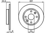 Bosch 0 986 478 242 - Oe B4Y2 26 251C Disco Freno Per MX-5 I (Na)