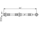 Bosch 1 987 476 196 - Tubo Freno Oe 46210 0M300 Per Almera I (N15)