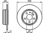 Bosch 0 986 478 607 - Oe A 140 423 06 12 Disco Freno Per Classe S (W140)