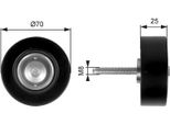 Gates T36263 - Puleggia Folle Oe L327 15 940A, Cinghia A V Per 3 (Bk), 3 (Bl), 6 (G), CX-7 (Er), Mpv Ii (Lw), MX-5 Iii (Nc), MX-5 Iv (Nd)