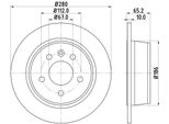 Hella 8DD 355 104-541 - Oe 6384230112 Disco Freno Per Classe V (638/2), Vito (W638)