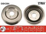Trw DB4384 - Tamburo Freno Oe SDC000010 Per Freelander (L314)