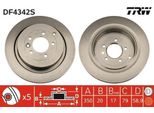 Trw DF4342S - Disco Freno Oe SDB000646 Per Discovery Iv (L319), Range Rover Sport (L320)