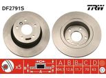 Trw DF2791S - Disco Freno Oe SDB000210 Per Discovery Ii (L318), Range Rover Ii (P38A), Range Rover Iii (L322)