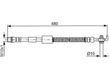 Bosch 1 987 481 686 - Oe 4806 N0 Tubo Freno Per C4 I (Lc), C4 Ii (Nc), DS4, DS4 (Nx), 308 Cc (4B), 308 I