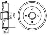 Bosch 0 986 477 124 - Oe 4247 41 Tamburo Del Freno Per Saxo, 106 Ii, 206 (2A/C), 206 Van
