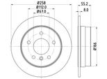 Hella 8DD 355 106-951 - Oe 1684230212 Disco Freno Per Classe A (W168), Vaneo (414)
