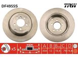 Trw DF4955S - Disco Freno Oe SDB000211 Per Range Rover Ii (P38A), Range Rover Iii (L322)