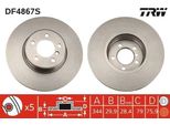 Trw DF4867S - Disco Freno Oe 1H4Z1027AA Per Range Rover Iii (L322)