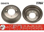 Trw DB4078 - Tamburo Freno Oe 576973 Per Defender (L316)