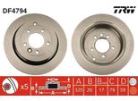 Trw DF4794 - Disco Freno Oe SDB000636 Per Discovery Iii (L319), Discovery Iv (L319)