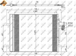 Nrf 35884 - Condensatore Aria Condizionata Oe LR034171 Con Essiccatore Per Range Rover Evoque (L538), Freelander 2 (L359), Discovery Sport (L550), V40 (525, 526), V60 I (155, 157), V70 Ii (285), V70 Iii (135), S80 Ii (124), S60 Ii (134), XC70 Ii (136)