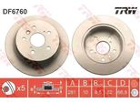 Trw DF6760 - Disco Freno Oe 42431 06120 Per Es (V6), Camry (V5)