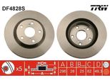 Trw DF4828S - Disco Freno Oe 43512 33130 Per Es (V6), Auris (E15), Auris (E18), Camry (V4), Rav 4 Iii (A3), Rav 4 Iv (A4), Camry (V5), Prius Plus (W4)
