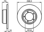 Bosch 0 986 478 827 - Disco Freno Oe Frc 7329 Per Defender (L316)