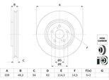 Bosch 0 986 479 H04 - Oe 4351248140 Disco Freno Per Rx (L1), Rx (L2), Highlander, Rav 4 V (A5)