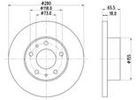 Hella 8DD 355 104-391 - Disco Freno Oe 1606308980 Per Ducato, Boxer
