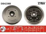 Trw DB4238B - Oe 4247 40 Tamburo Del Freno Con Cuscinetto Ruota Per Xsara, Zx (N2), 306
