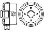 Bosch 0 986 477 116 - Oe 4247 35 Tamburo Del Freno Per Saxo, 106 Ii, 206 (2A/C), 206 (2E/K), 206 Sw (2E/K), 206 Van, 206+