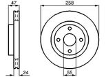 Bosch 0 986 478 989 - Oe BJ1Y 33 25X Disco Freno Per 323 (Bj)