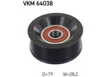 Skf Vkm 64038 - Puleggia Folle Oe RF5C 15 940A, Cinghia A V Per 5 (CR19), 6 (G)