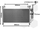Van Wezel 27005236 - Oe DF71 61 480A Condensatore Per Aria Condizionata Con Essiccatore Per 2 (De, Dh)