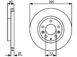 Bosch 0 986 479 474 - Disco Freno Oe NF4Y 33 25X Per MX-5 Iii (Nc)