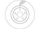Trw DF6792S - Oe 43512 30350 Disco Freno Per Gs (L1), Is Iii (E3), Rc (C1)