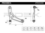 Ridex 273C0208 - Oe 48069 09015 Braccio Di Controllo Per Yaris Verso (P2), Yaris (P9), Yaris (P1)