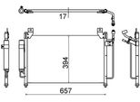 Mahle Ac 642 000S - Condensatore Aria Condizionata Oe EGY16148ZB Con Essiccatore Per CX-7 (Er)
