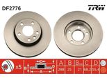 Trw DF2776 - Oe 1143641 Disco Freno Per Galaxy (Wgr), Alhambra (7V), Sharan (7M)
