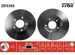 Trw DF4384 - Disco Freno Oe C24Y 33 25XB Per 3 (Bk), 3 (Bl), 5 (CR19), 5 (Cw)